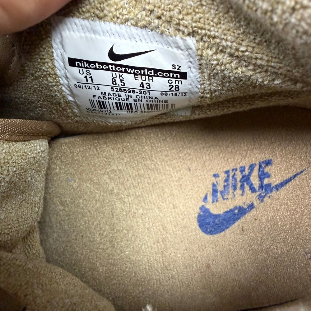 Nike Dunk Sky High Wheat Suede Wedge Sneakers Tan 528899-201 Womens 11 - Picture 7 of 8